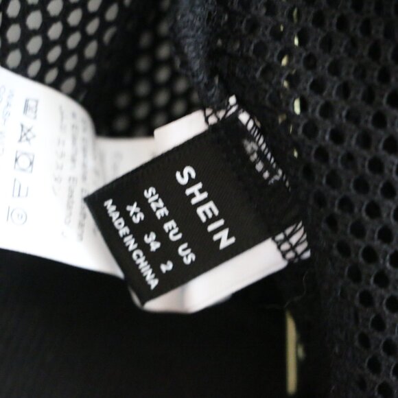 SHEIN Essence Zip-Up Mesh Bomber Jacket – Black 🖤 - Picture 4 of 6